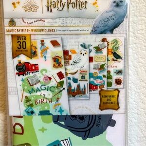 Harry Potter Wizarding World Magic By Birth‎ Window Clings Removable Reuse NEW
